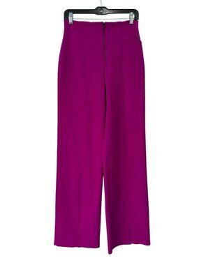 $375 Maria Pinto Magenta Pink High Rise WIde Leg Pants size 4